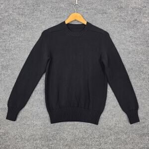 Anderson & Sheppard Sweater Mens XS Cotton Crewneck Black Quiet Luxury Preppy